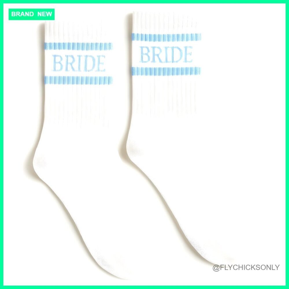 White Cotton Bride Tube Socks, One Size Fits Most Women 6-10